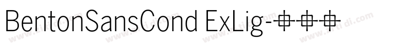BentonSansCond ExLig字体转换